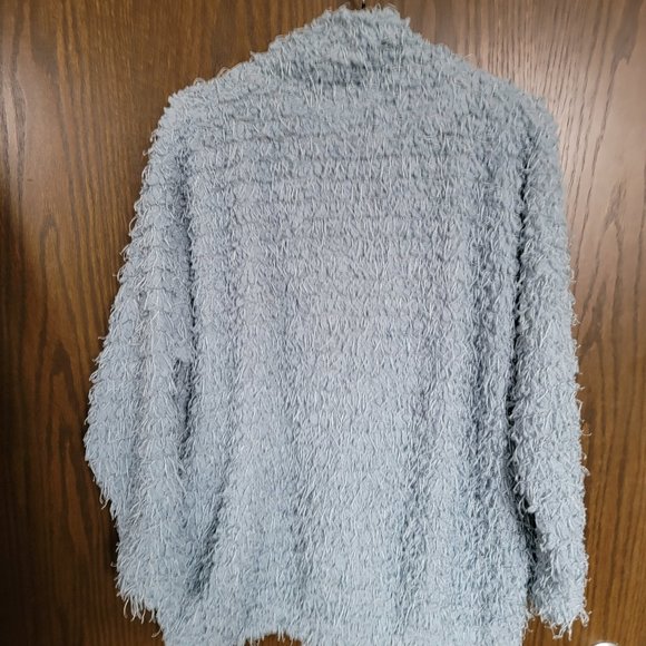 Skye's The Limit Women's Blue Eyelash Knit Sweater Turtleneck Pullover Large - Picture 7 of 16